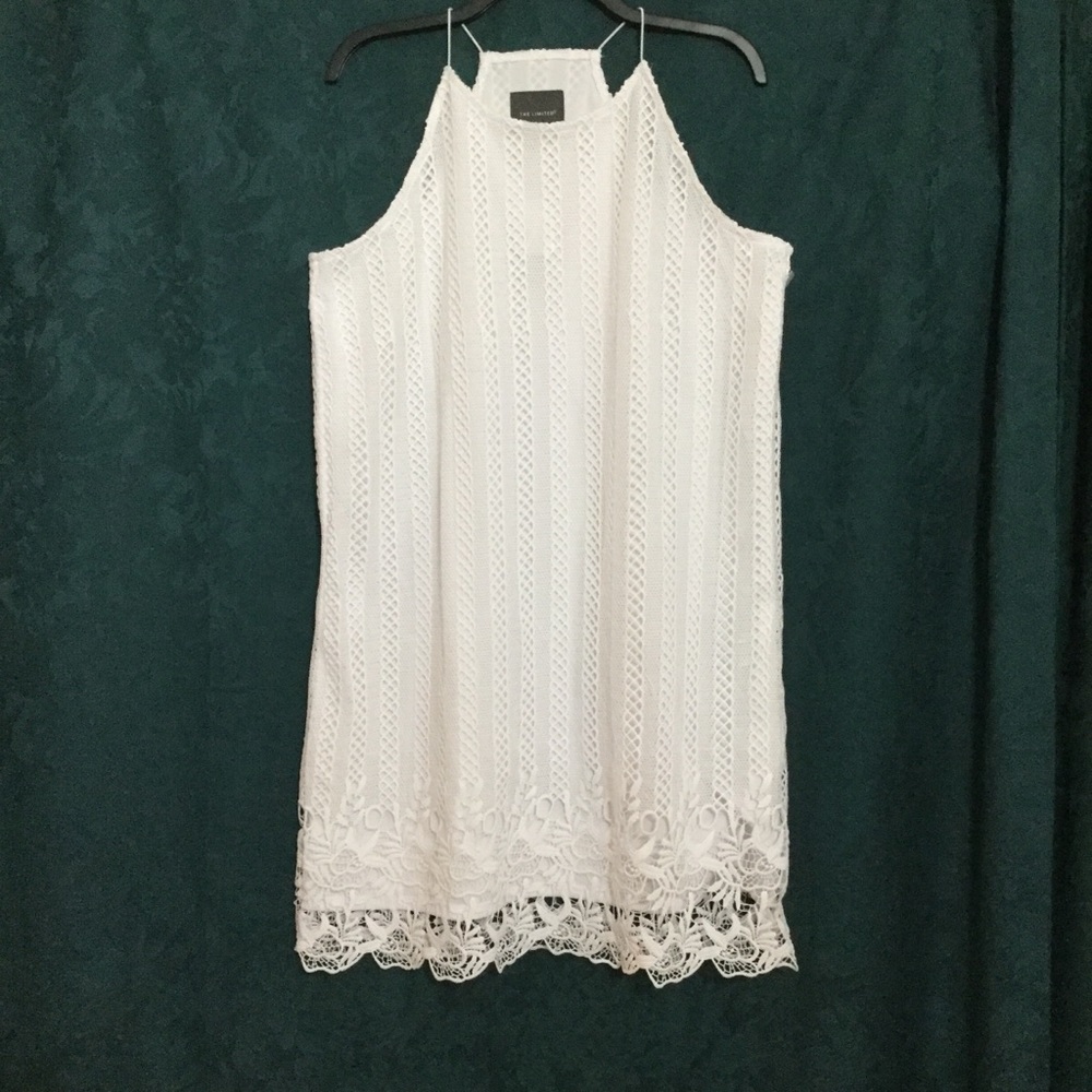 The Limited white lace lined dress